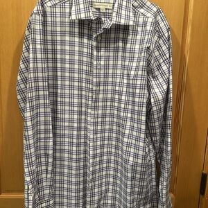 Pronto Uomo Purple, Black and White Checkered Shirt